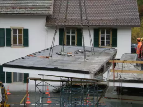 Chantier à la douane de Vallorbe