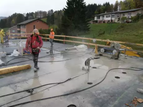 Chantier à la douane de Vallorbe