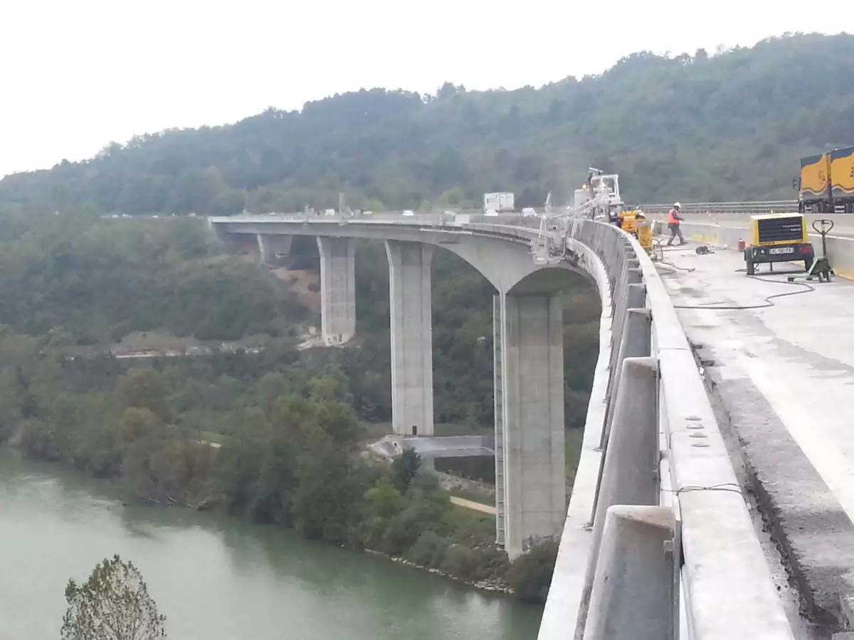 Chantier du Viaduc de Poncin (France)