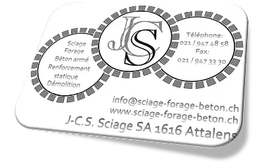 J.-C.S. Sciage SA – le spécialiste de la découpe du béton.